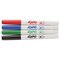 EXPO Extra-Fine Bullet Tip Low-Odor Dry-Erase Marker - Assorted Colors (4/Pack)